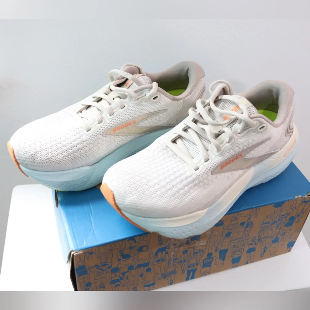 Brooks Women's Sneakers in Cream and Orange - Picture 5 of 16